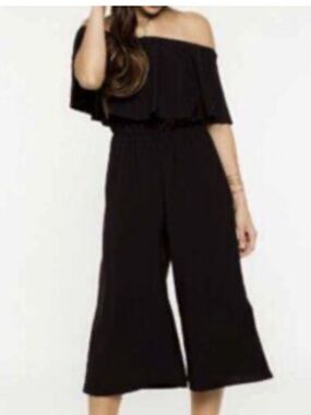 Everly Black Off-Shoulder Jumpsuit